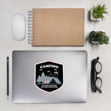 Camping: It’s like practice for the apocalypse - Kiss-Cut Stickers, Funny Zombie UFO Novelty Decor