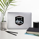 Camping: It’s like practice for the apocalypse - Kiss-Cut Stickers, Funny Zombie UFO Novelty Decor