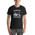 Camping: It’s like practice for the apocalypse - Unisex Funny Novelty T-Shirt Black/Gray