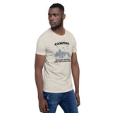 Camping: It’s like practice for the apocalypse - Unisex Funny Novelty T-Shirt White/Gray