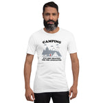 Camping: It’s like practice for the apocalypse - Unisex Funny Novelty T-Shirt White/Gray