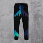 Black leggings with oversized Arctic Aurora Drag-On logo