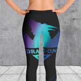 Black leggings with oversized Arctic Aurora Drag-On logo